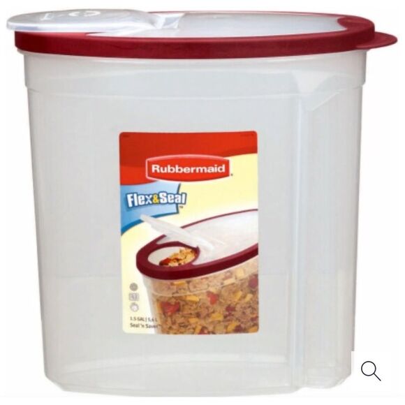 RUBBERMAID Flex and Seal Cereal Keeper Storage Container 1.5 Gallon Set of 2 - Picture 10 of 11